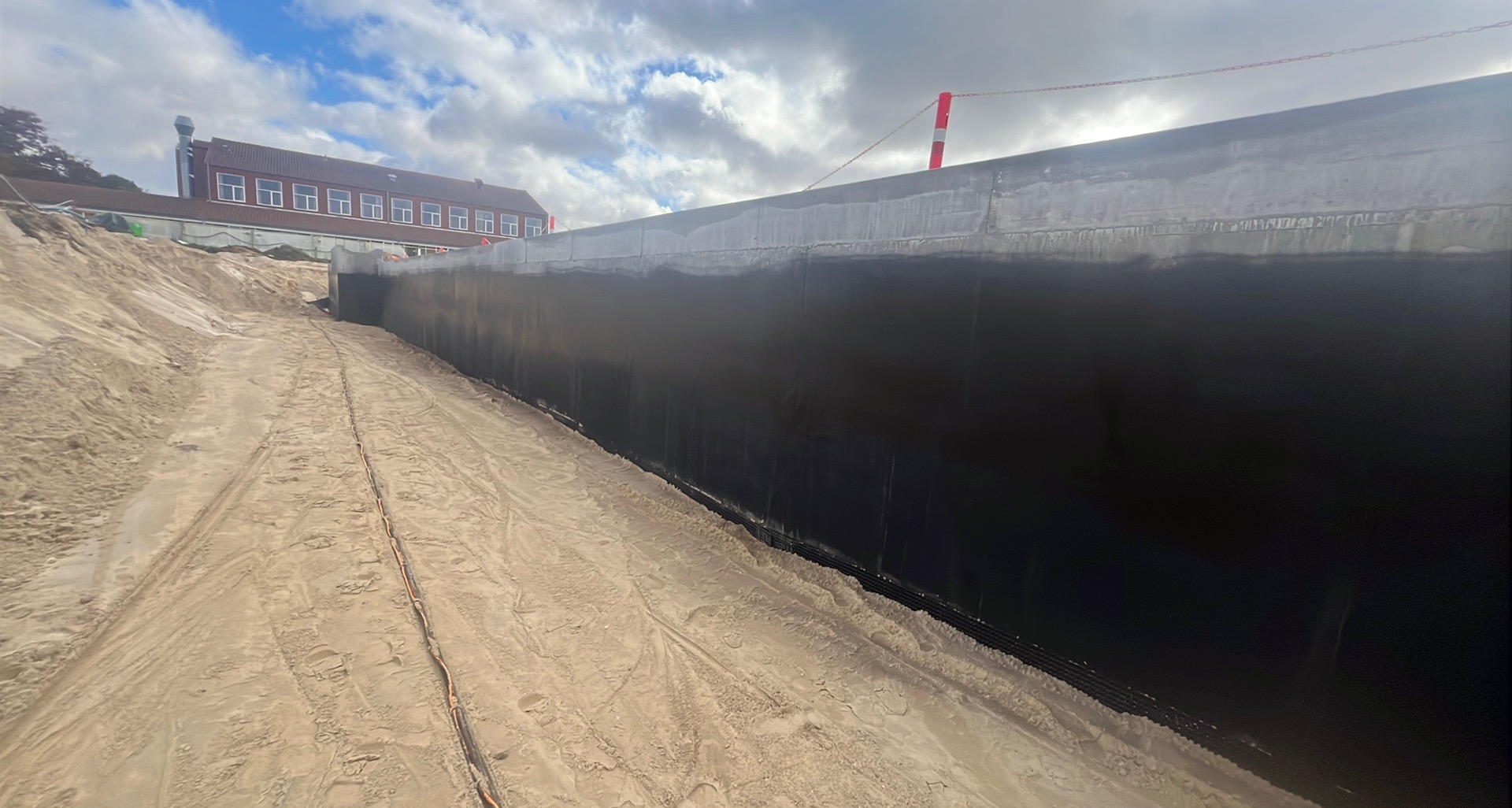 Membranteknik byggeplads oversigt i Sydjylland